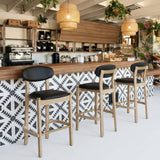 Rilou Black & Natural Barstool (Set of 2)