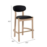 Rilou Black & Natural Barstool (Set of 2)