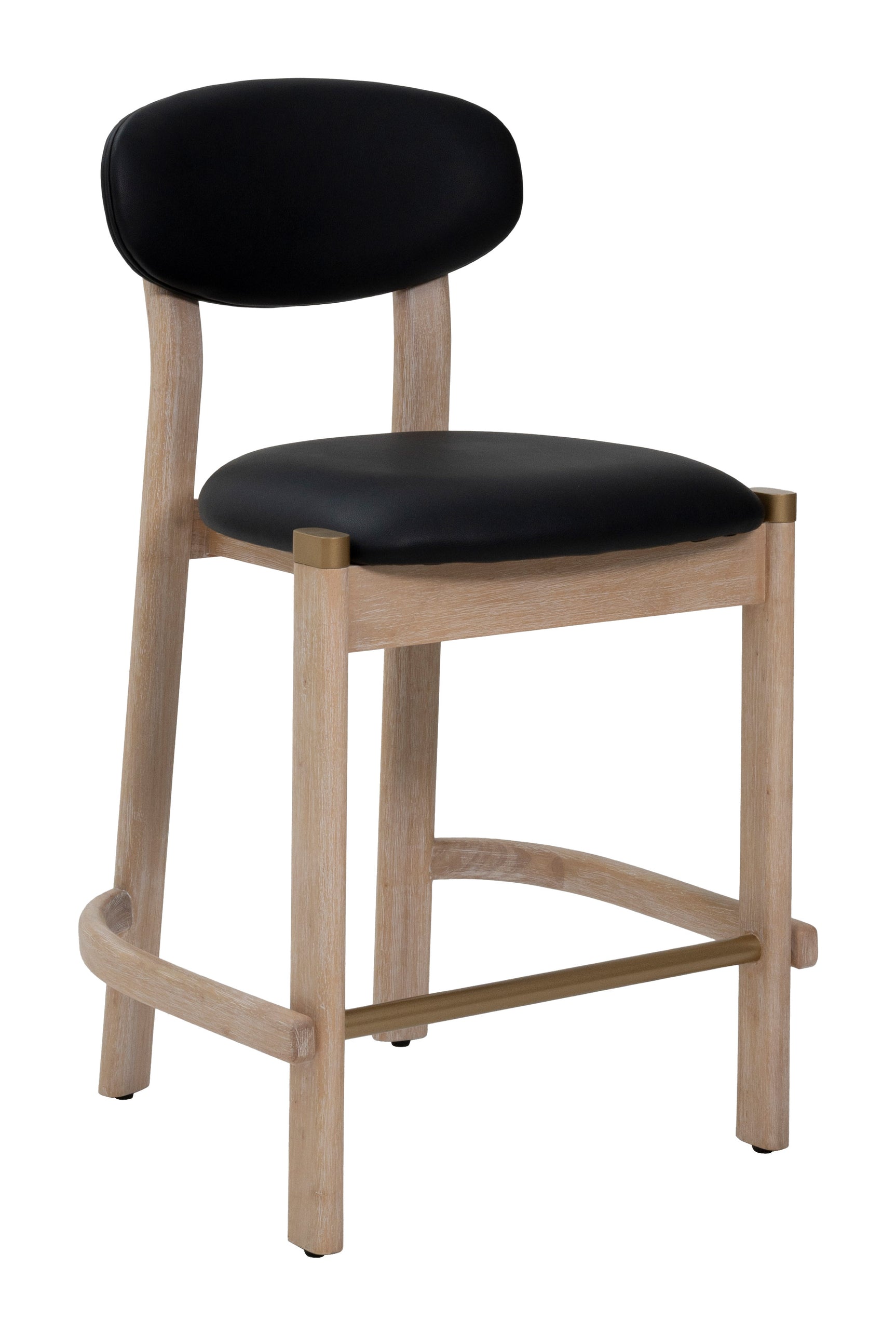 Rilou Black & Natural Counter Stool (Set of 2)