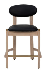Rilou Black & Natural Counter Stool (Set of 2)