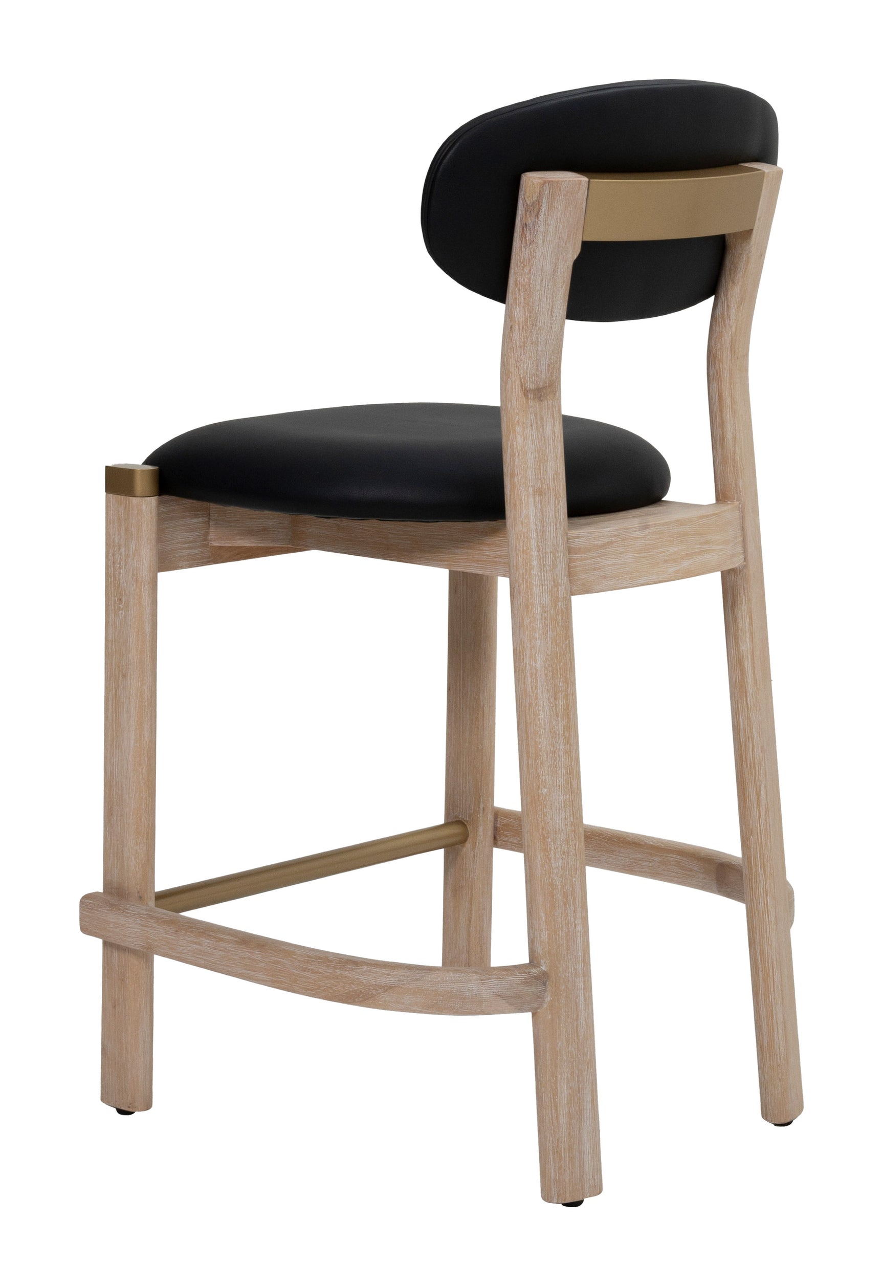 Rilou Black & Natural Counter Stool (Set of 2)