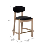 Rilou Black & Natural Counter Stool (Set of 2)