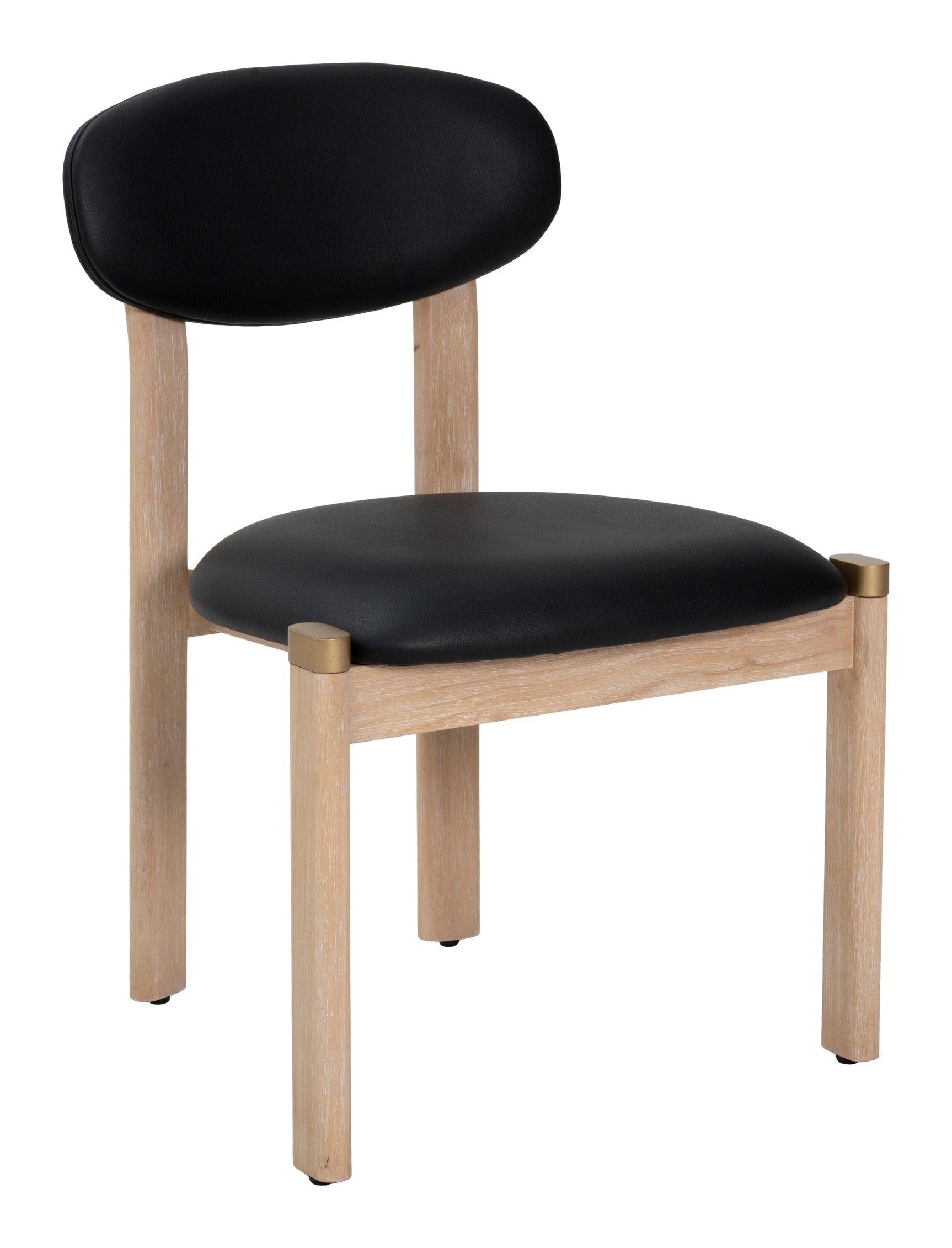 Rilou Black & Natural Dining Chair (Set of 2)