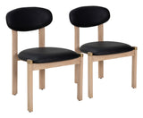 Rilou Black & Natural Dining Chair (Set of 2)