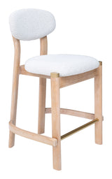Rilou White & Natural Counter Stool (Set of 2) - Ornate Home