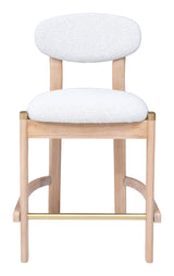 Rilou White & Natural Counter Stool (Set of 2) - Ornate Home