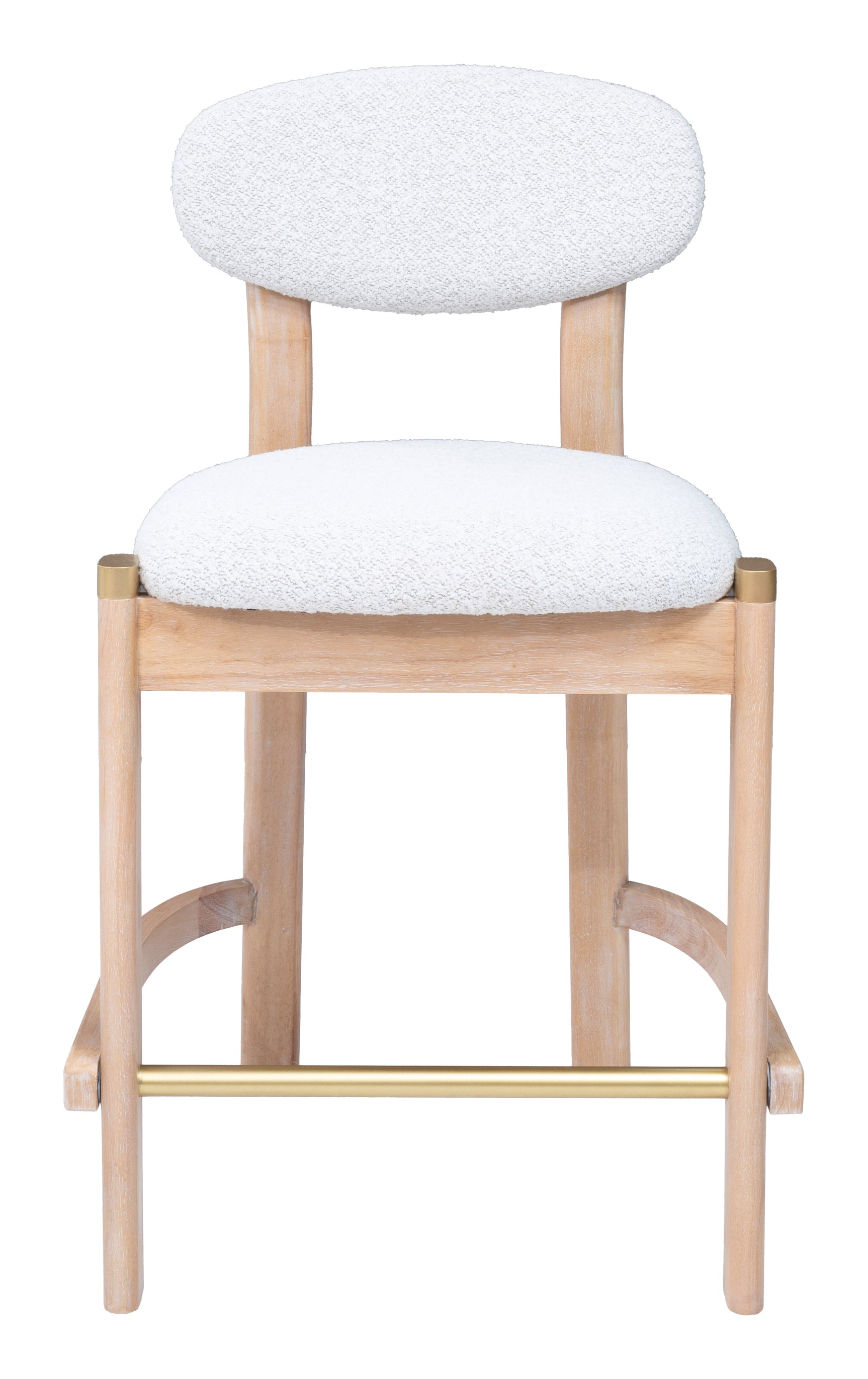 Rilou White & Natural Counter Stool (Set of 2) - Ornate Home