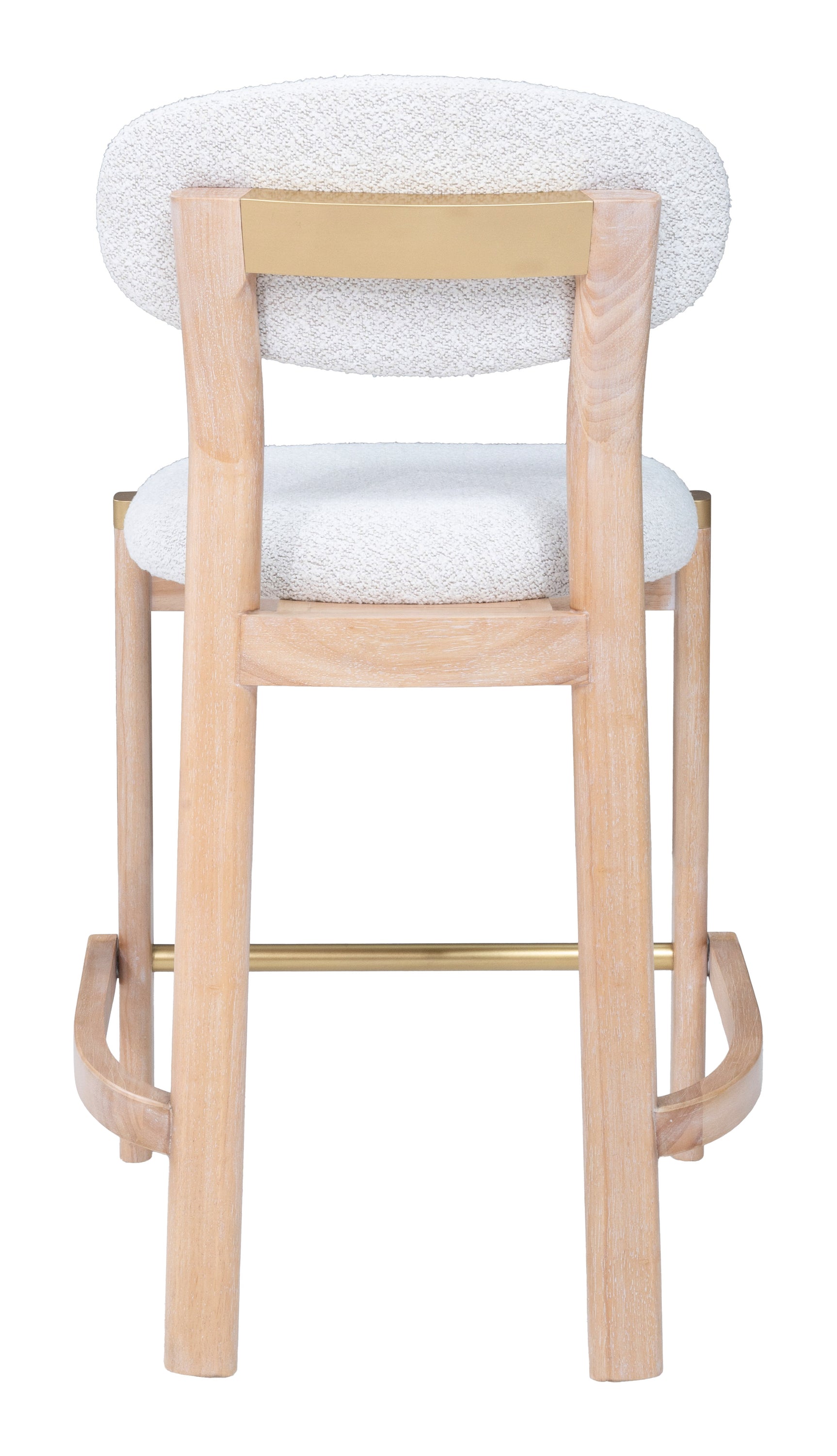 Rilou White & Natural Counter Stool (Set of 2) - Ornate Home