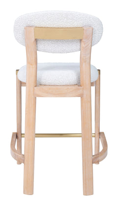 Rilou White & Natural Counter Stool (Set of 2) - Ornate Home