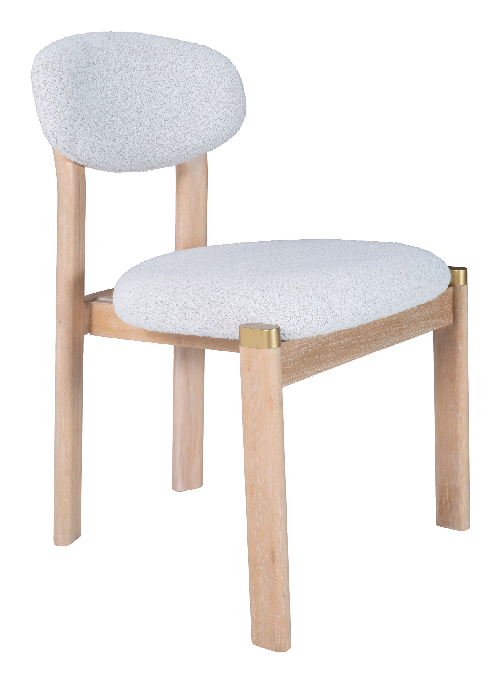 Rilou White & Natural Dining Chair (Set of 2) - Ornate Home