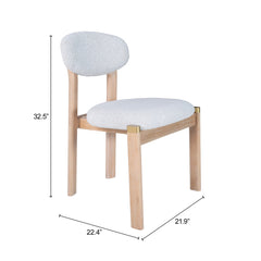 Rilou White & Natural Dining Chair (Set of 2) - Ornate Home
