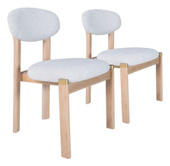 Rilou White & Natural Dining Chair (Set of 2) - Ornate Home