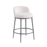 Rilva Gunmetal Counter Height Stool - Ornate Home