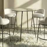 Rilva Gunmetal Counter Height Table - Ornate Home