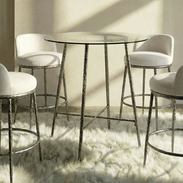 Rilva Gunmetal Counter Height Table - Ornate Home