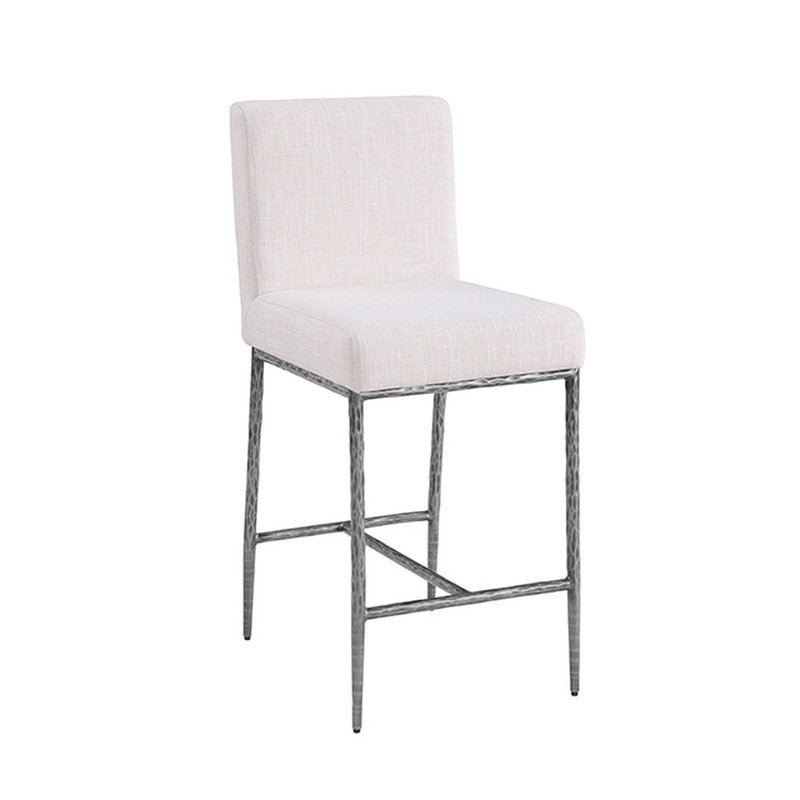Rilva Gunmetal/White Counter Height Stool - Ornate Home