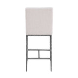 Rilva Gunmetal/White Counter Height Stool - Ornate Home