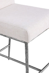 Rilva Gunmetal/White Counter Height Stool - Ornate Home