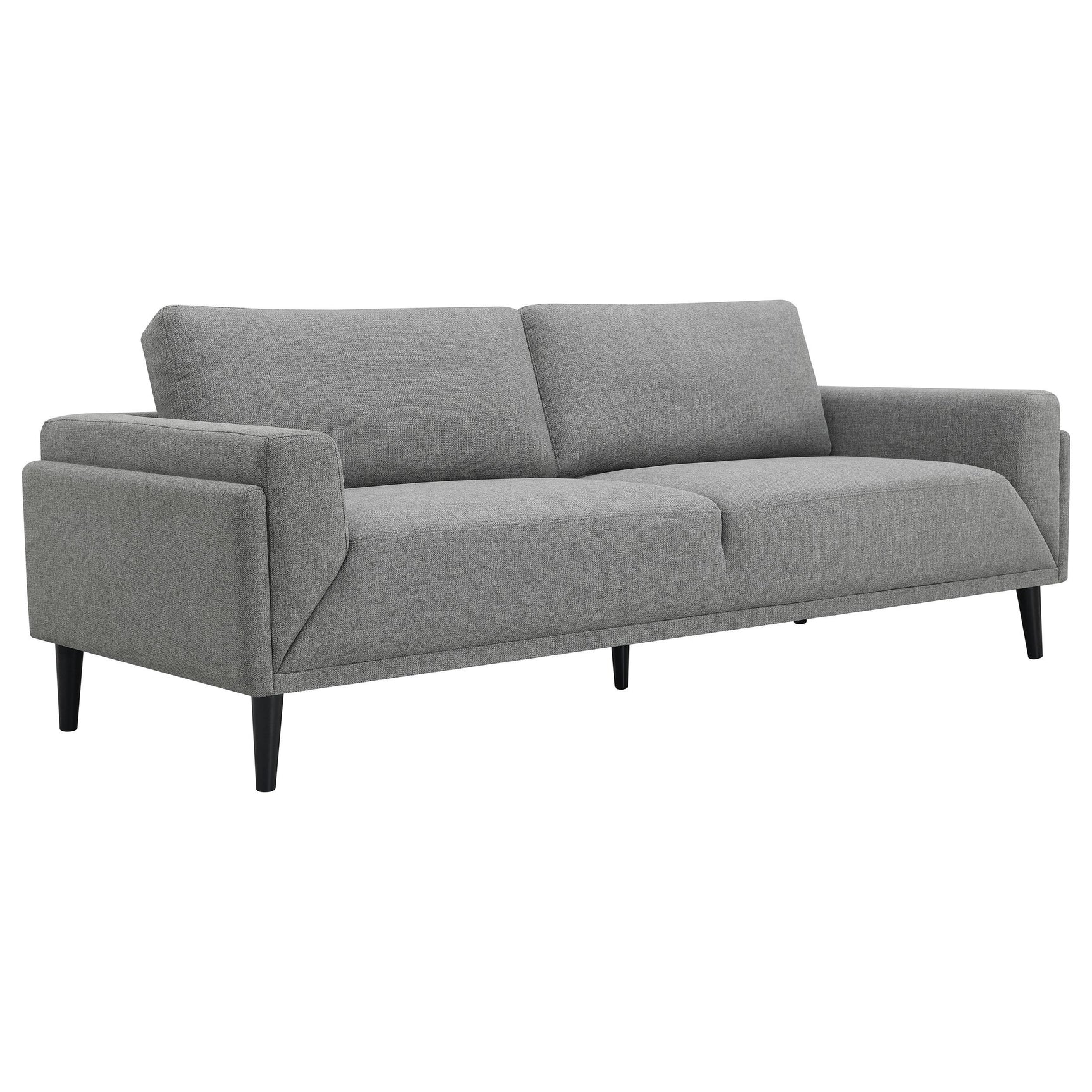 Rilynn Grey 2-piece Upholstered Track Arm Sofa Set - Ornate Home