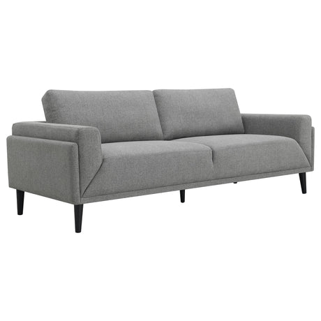 Rilynn Grey 2-piece Upholstered Track Arm Sofa Set - Ornate Home