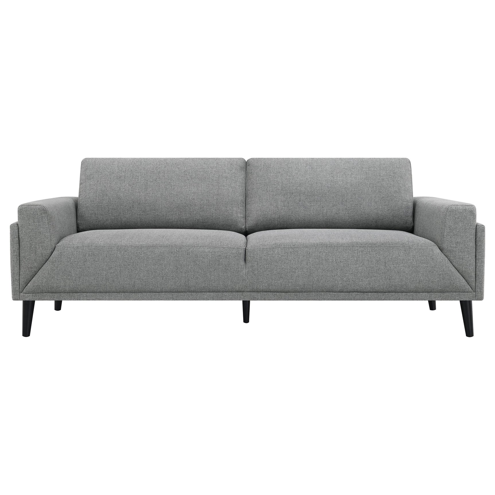 Rilynn Grey 2-piece Upholstered Track Arm Sofa Set - Ornate Home
