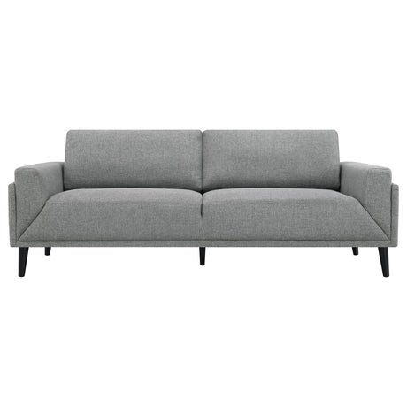 Rilynn Grey 2-piece Upholstered Track Arm Sofa Set - Ornate Home