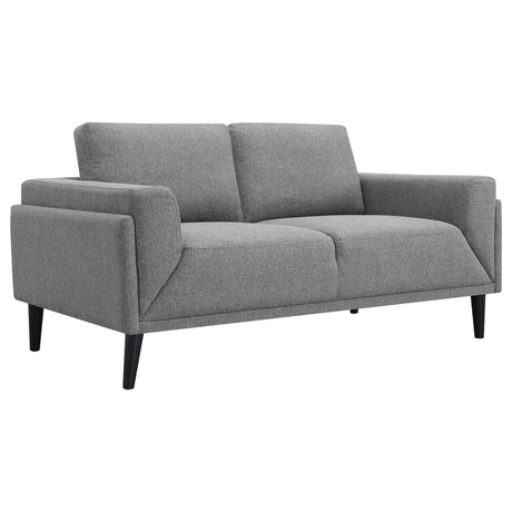 Rilynn Grey 2-piece Upholstered Track Arm Sofa Set - Ornate Home