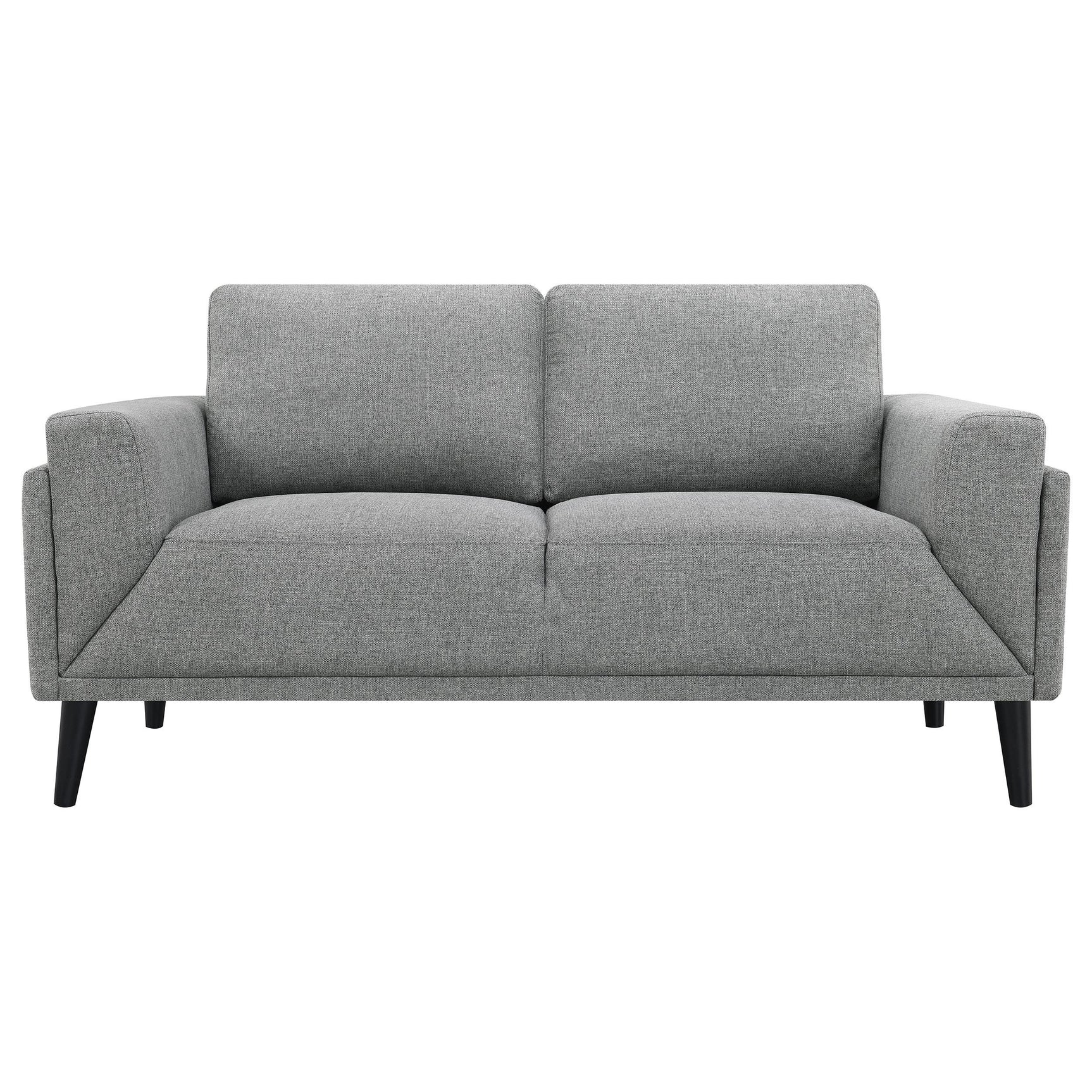 Rilynn Grey 2-piece Upholstered Track Arm Sofa Set - Ornate Home