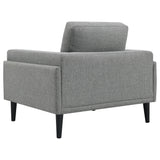 Rilynn Grey 3-piece Upholstered Track Arm Sofa Set - Ornate Home