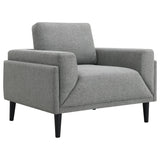 Rilynn Grey Upholstered Track Arm Accent Chair - Ornate Home