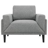 Rilynn Grey Upholstered Track Arm Accent Chair - Ornate Home