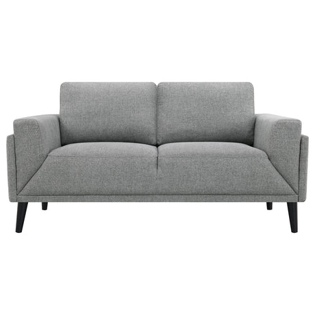 Rilynn Grey Upholstered Track Arm Loveseat - Ornate Home