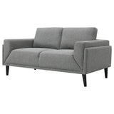 Rilynn Grey Upholstered Track Arm Loveseat - Ornate Home