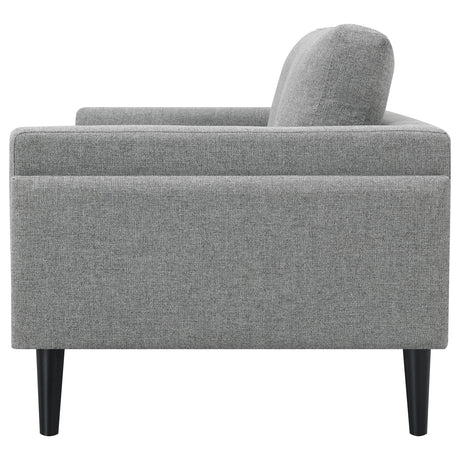 Rilynn Grey Upholstered Track Arm Loveseat - Ornate Home