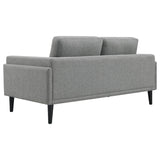 Rilynn Grey Upholstered Track Arm Loveseat - Ornate Home