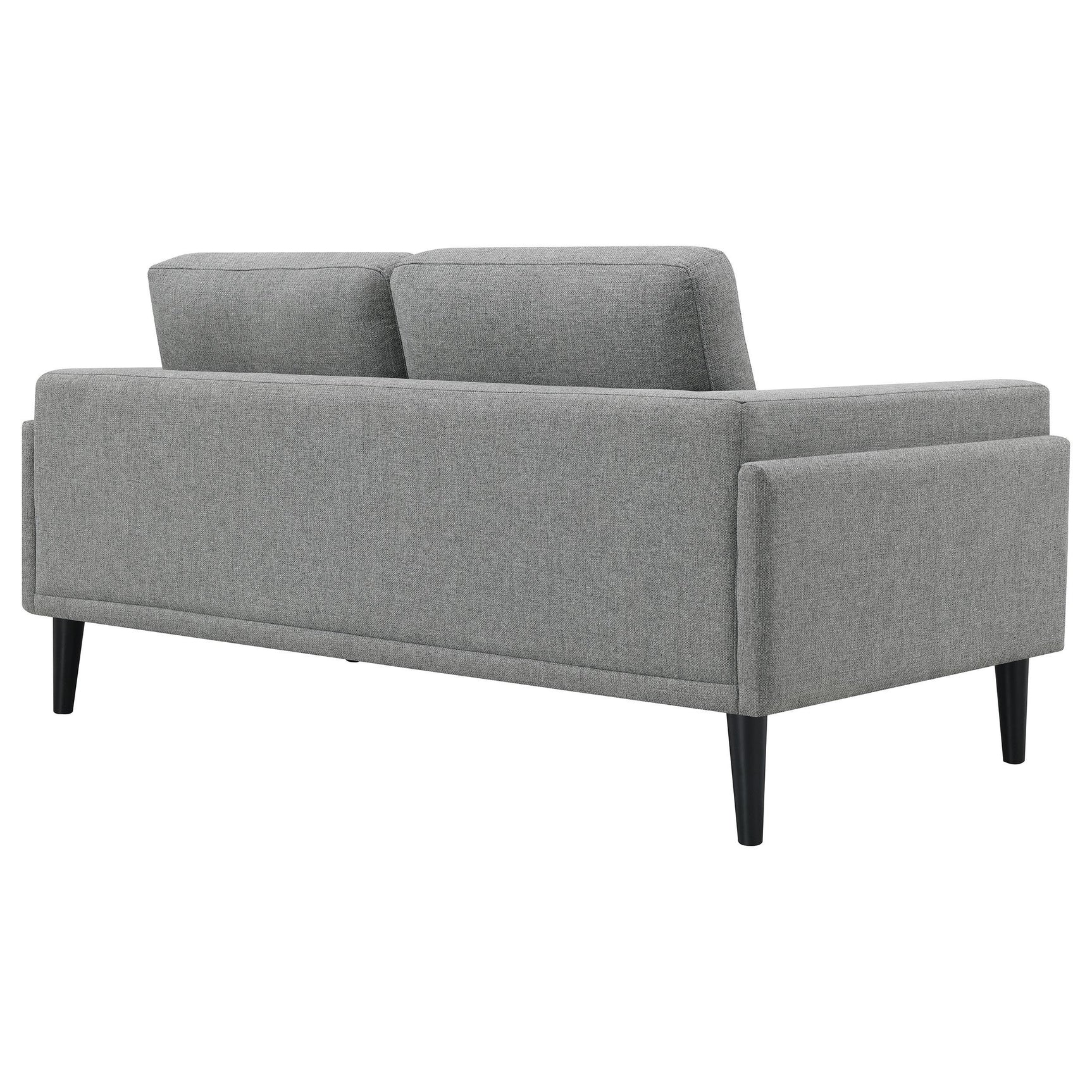 Rilynn Grey Upholstered Track Arm Loveseat - Ornate Home