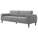 Rilynn Grey Upholstered Track Arm Sofa - Ornate Home