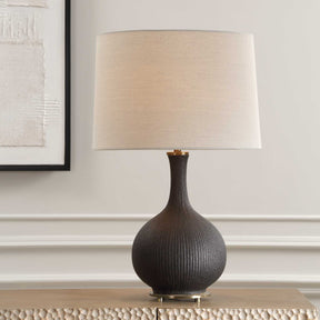 Rimini Black Glaze Table Lamp - Ornate Home