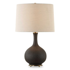 Rimini Black Glaze Table Lamp - Ornate Home