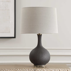 Rimini Black Glaze Table Lamp - Ornate Home