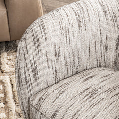 Rinner Cocoa Cream Swivel Chair - Ornate Home