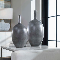 Riordan Black/White Modern Vases (Set of 2) - Ornate Home