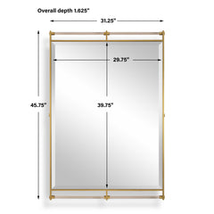 Ripoll Antique Brass Mirror - Ornate Home