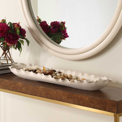 Ripple Crest White Bowl - Ornate Home