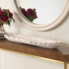 Ripple Crest White Bowl - Ornate Home