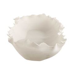 Ripple Crest White Bowl - Ornate Home