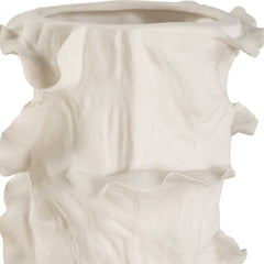 Ripple Crest White Vases (Set of 2) - Ornate Home