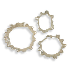 Ripple Effect Silver Wall Art (Set of 3) - Ornate Home