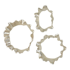 Ripple Effect Silver Wall Art (Set of 3) - Ornate Home