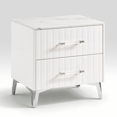 Ripple White 4pc Bedroom Set - Ornate Home